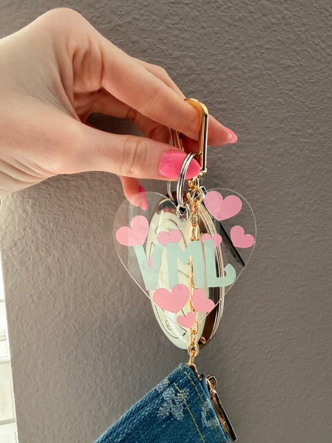Custom Initial Heart Keychain – O3MGDesigns