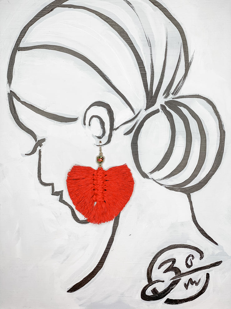 Red with Rhinestone in Gold