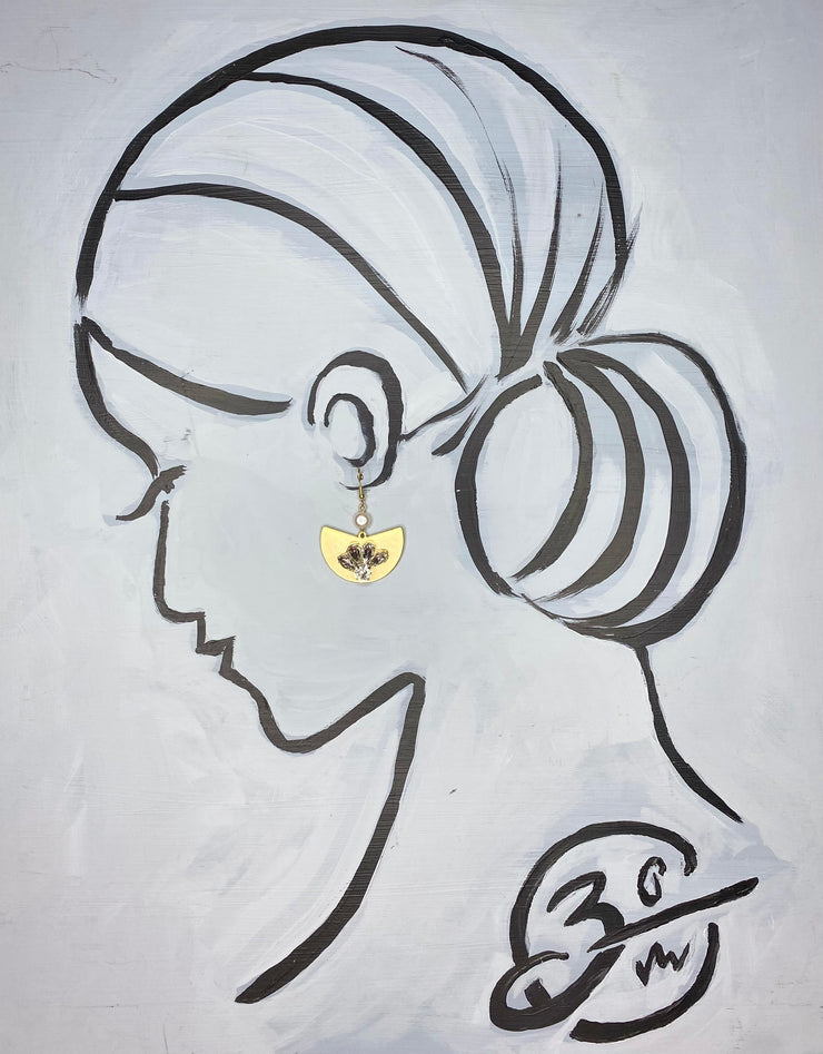 Gold Plated Drop With Stones